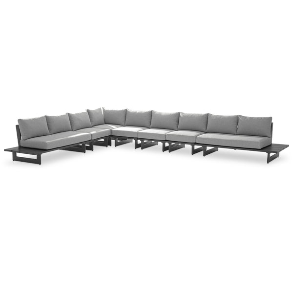 Meridian Maldives Grey Water Resistant Fabric Outdoor Patio Modular Sectional IMAGE 1