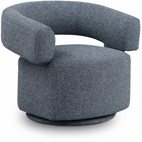 Diamond Modern Furniture Meridian Niya Swivel Fabric Accent Chair 598Blue IMAGE 1