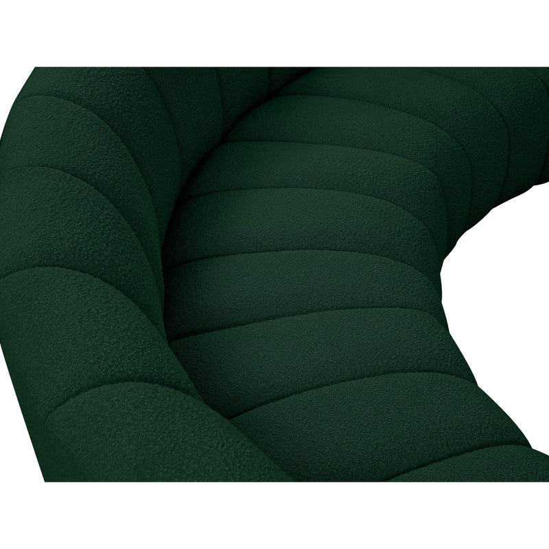 Meridian Infinity Green Boucle Fabric 10pc. Modular Sectional IMAGE 7