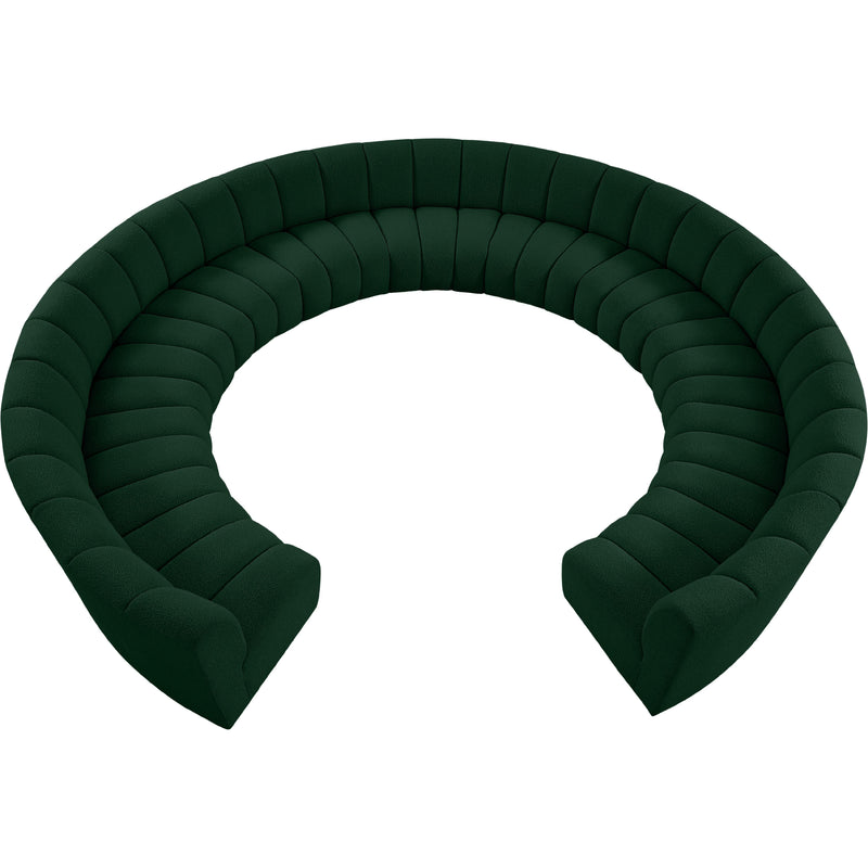 Meridian Infinity Green Boucle Fabric 11pc. Modular Sectional IMAGE 6