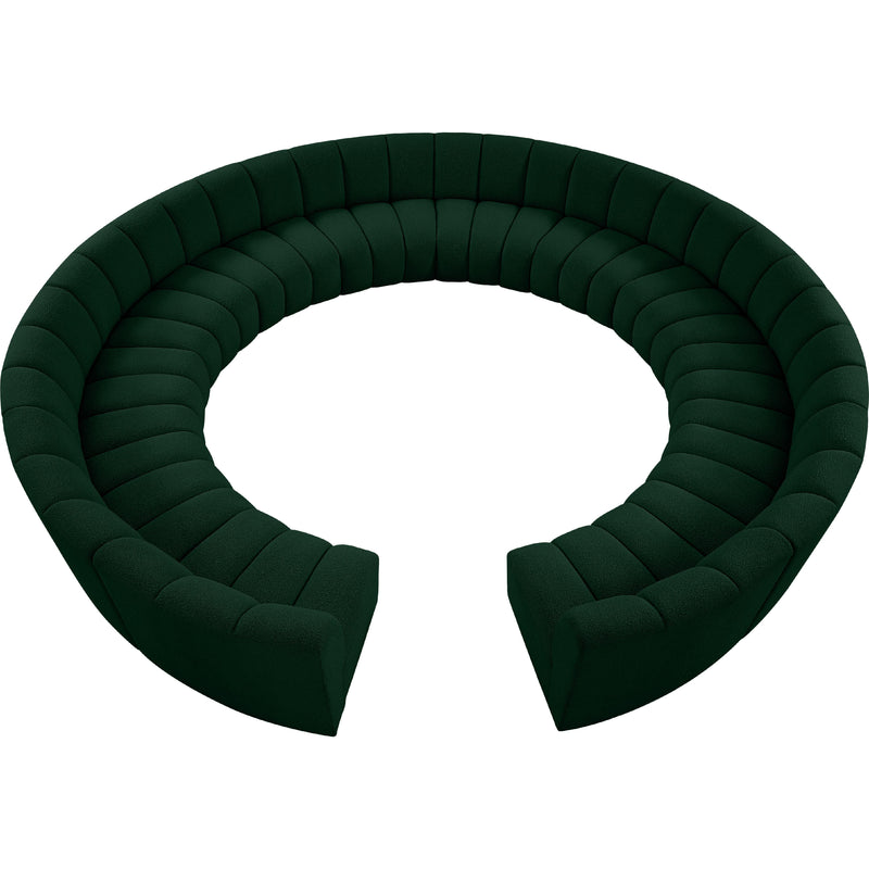 Meridian Infinity Green Boucle Fabric 12pc. Modular Sectional IMAGE 6