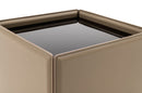 Modrest Vargas - Modern Beige Leatherette End Table