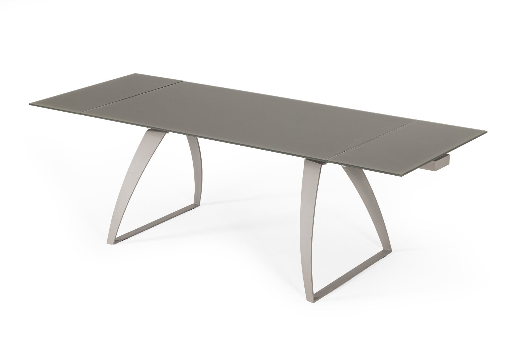 Modrest Pittson - Modern Extendable Grey Glass Dining Table