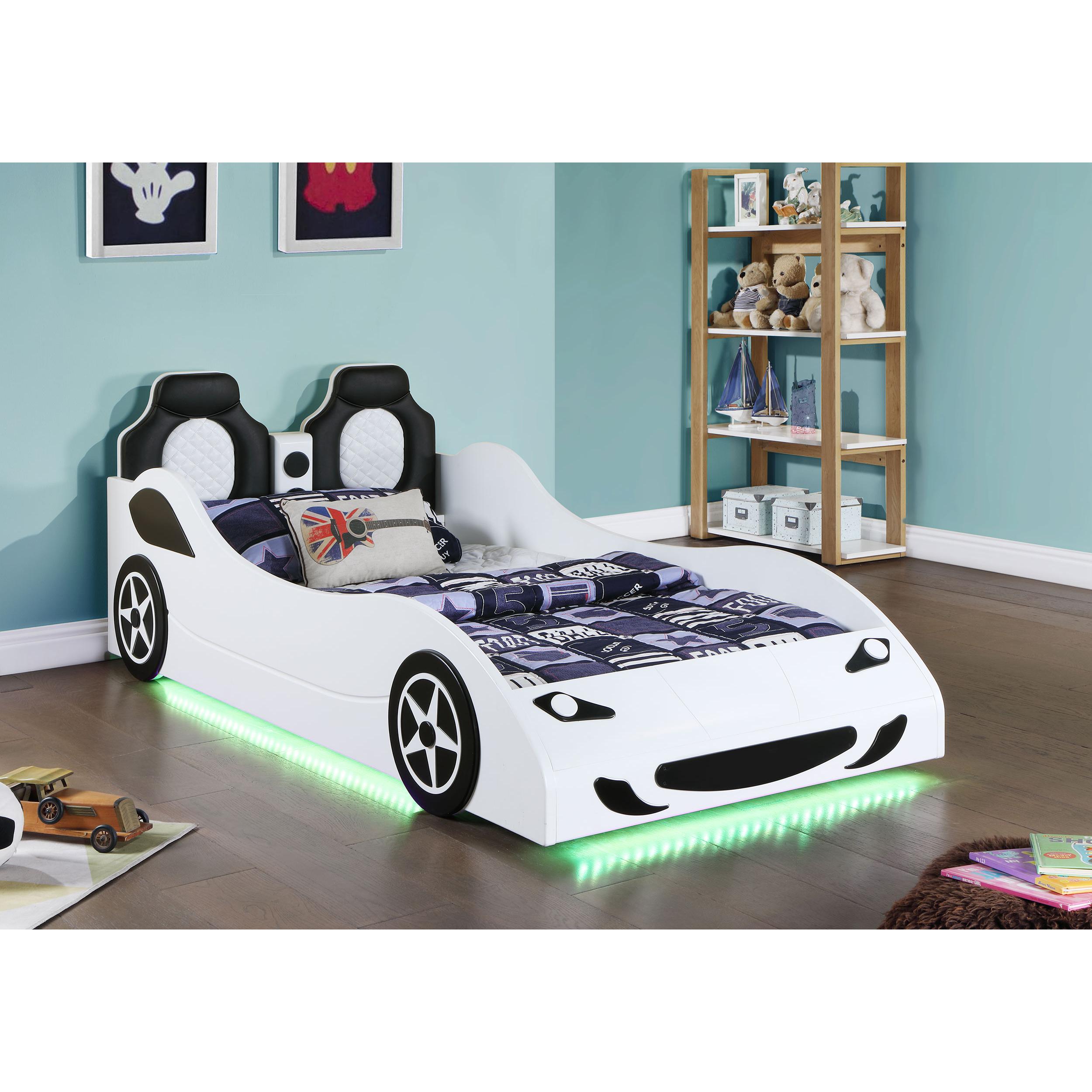 Coaster Furniture Cruiser 400477 Car Themed Twin Bed with Underglow Lights - White IMAGE 5