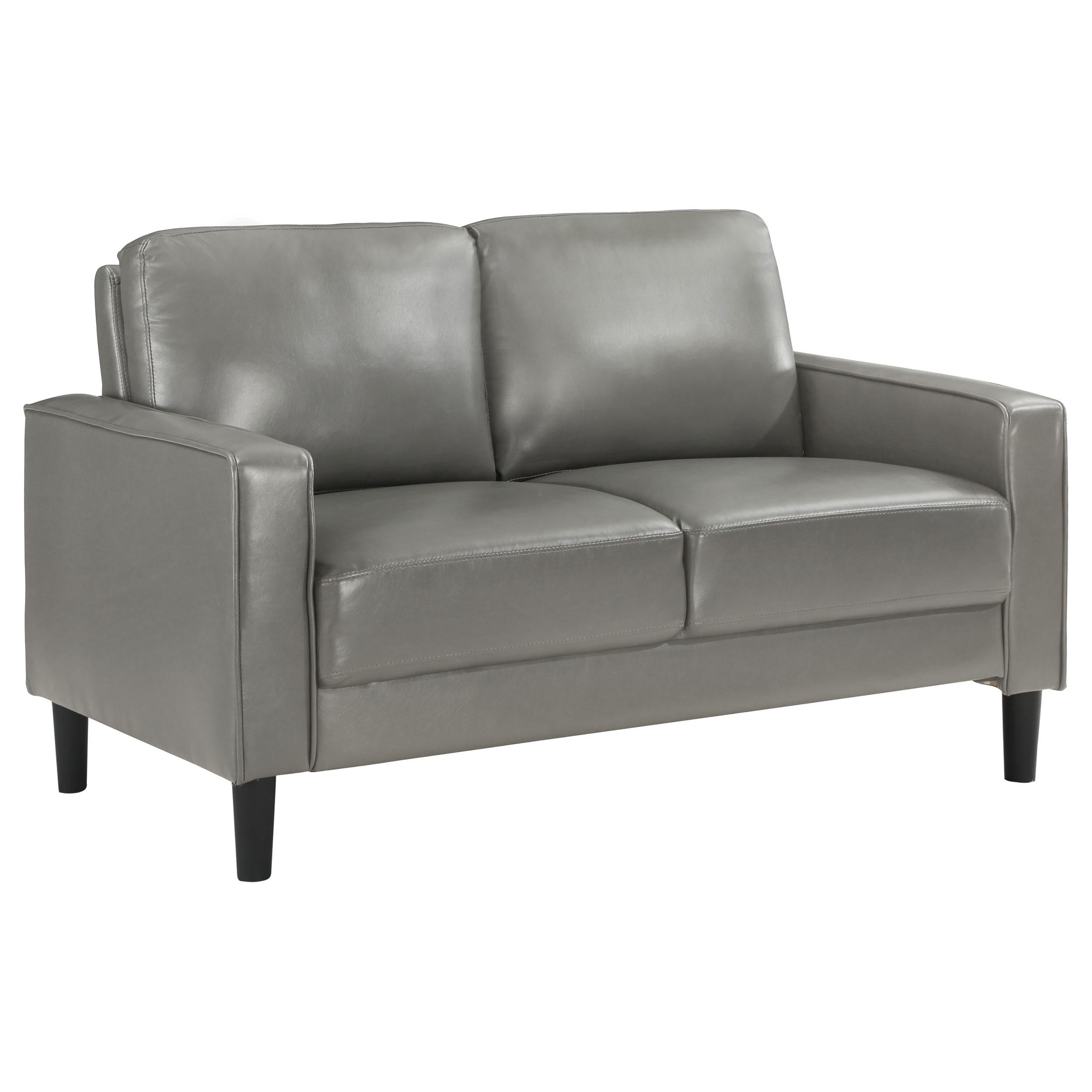 Coaster Furniture Ruth Stationary Leather Look Loveseat 508366 IMAGE 1
