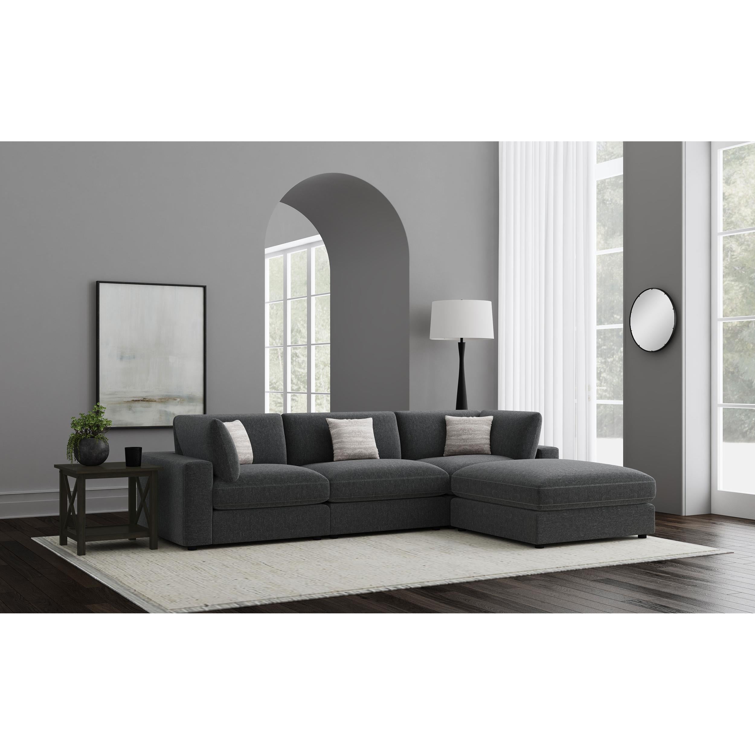 Diamond Modern Furniture COA Serene Fabric 4 pc Sectional 551324-SETB IMAGE 11