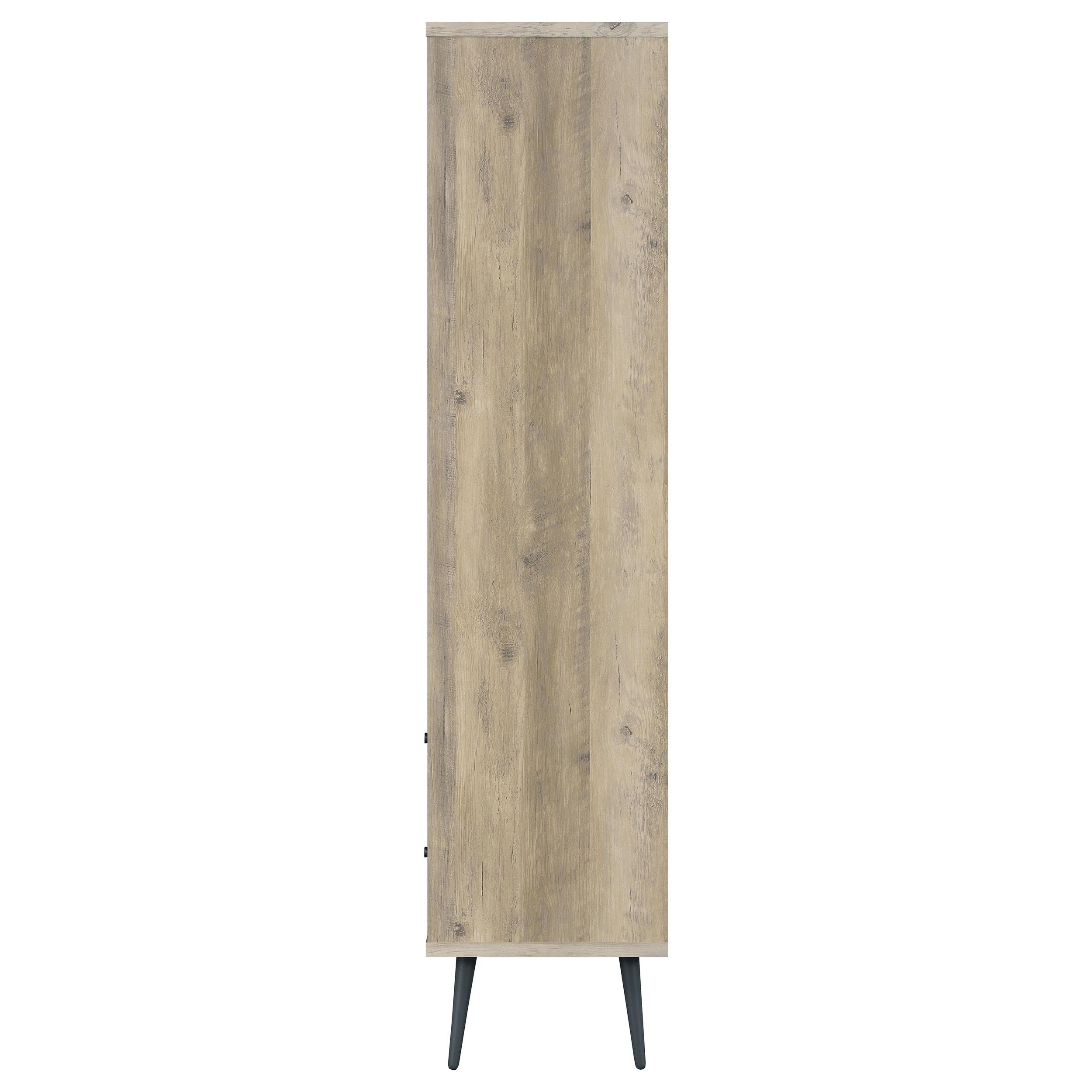 Coaster Furniture Maeve 801923 3-Shelf Engineered Wood Bookcase with Drawers - Antique Pine/Grey IMAGE 6