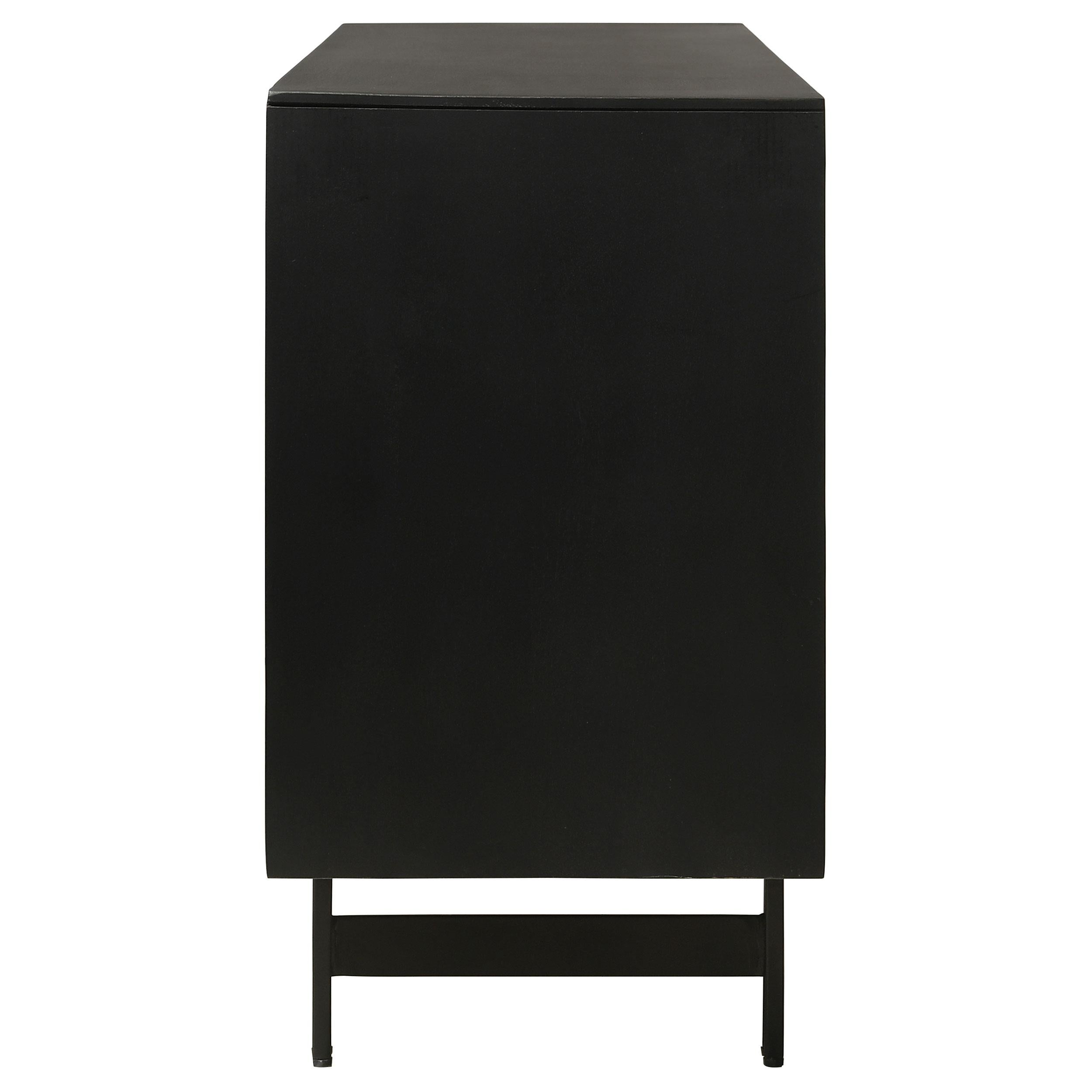 Coaster Furniture Aminah 950383 3-Door Wooden Accent Cabinet - Natural/Black IMAGE 9