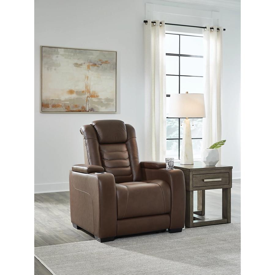 Diamond Modern Furniture Exclusive Design High Impact Power Leather Match Recliner U1060113 IMAGE 12