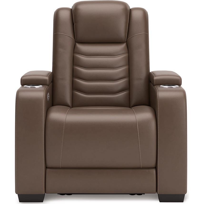 Diamond Modern Furniture Exclusive Design High Impact Power Leather Match Recliner U1060113 IMAGE 2