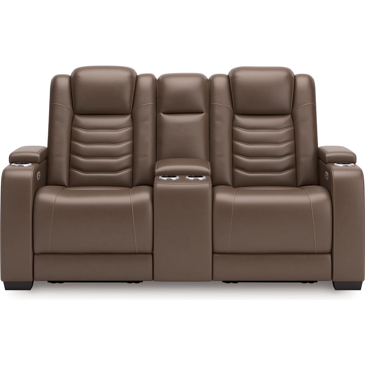 Diamond Modern Furniture Exclusive Design High Impact Power Reclining Leather Match Loveseat with Console U1060118 IMAGE 1