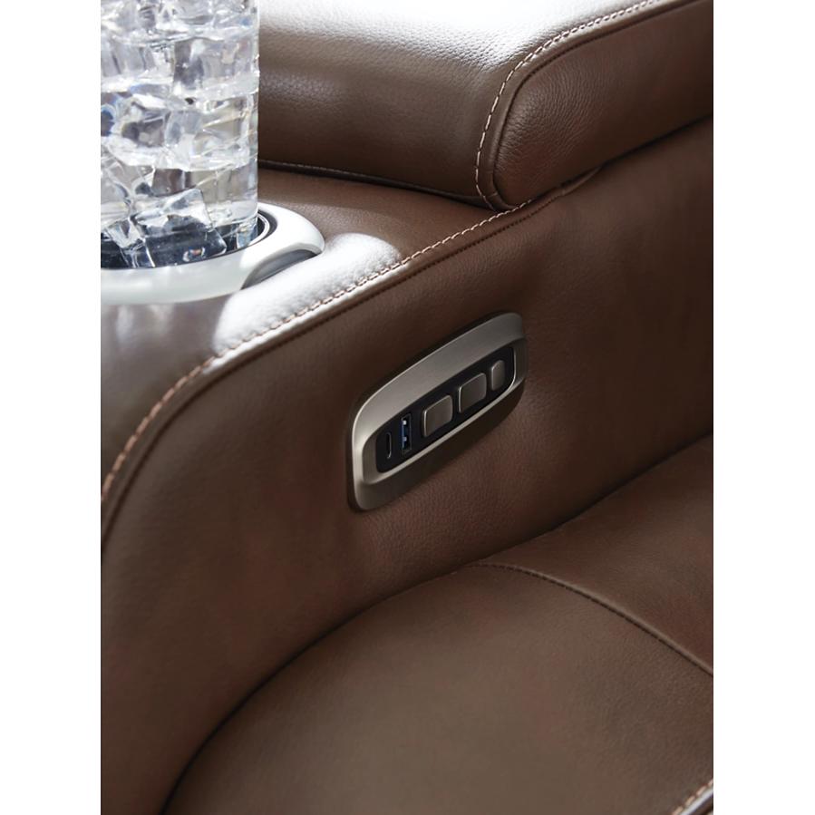 Diamond Modern Furniture Exclusive Design High Impact Power Reclining Leather Match Loveseat with Console U1060118 IMAGE 8