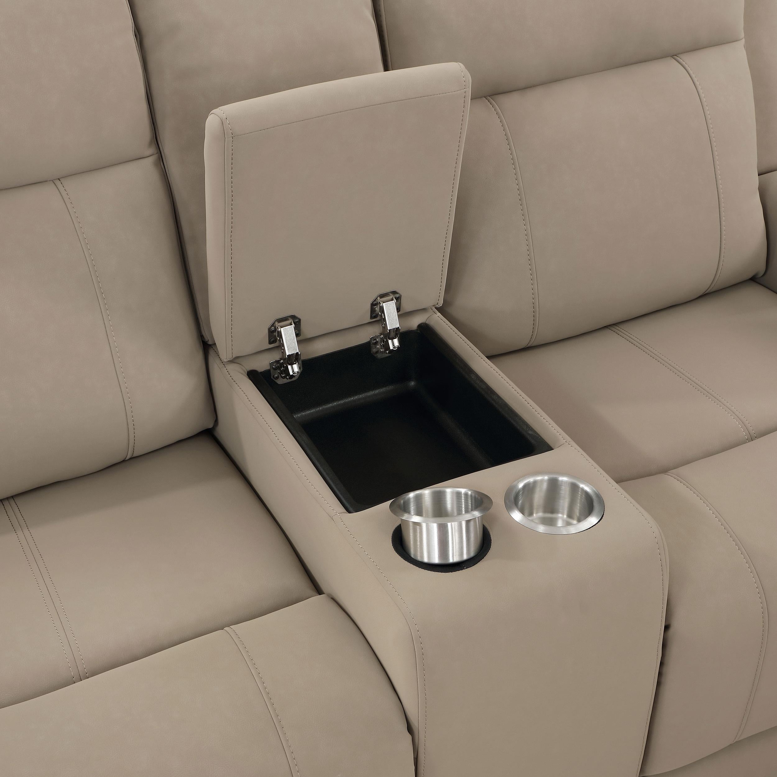 Diamond Modern Furniture COA Brentwood Reclining Fabric Loveseat with Console 610282 IMAGE 12