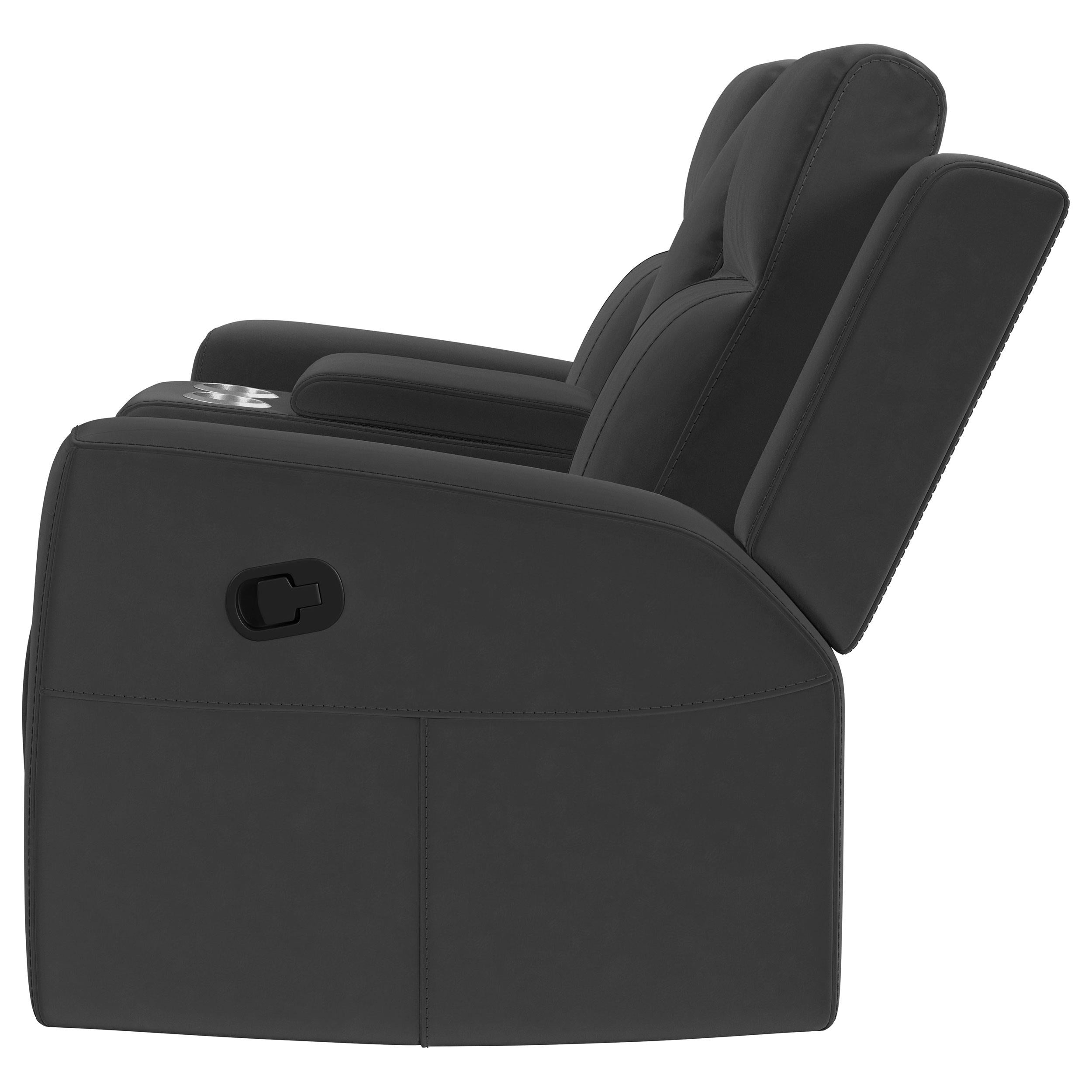 Diamond Modern Furniture COA Brentwood Reclining Fabric Loveseat with Console 610285 IMAGE 4
