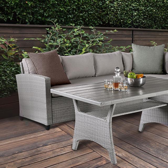 Furniture of America Outdoor Dining Sets 3-Piece FM80001GG-SET IMAGE 1