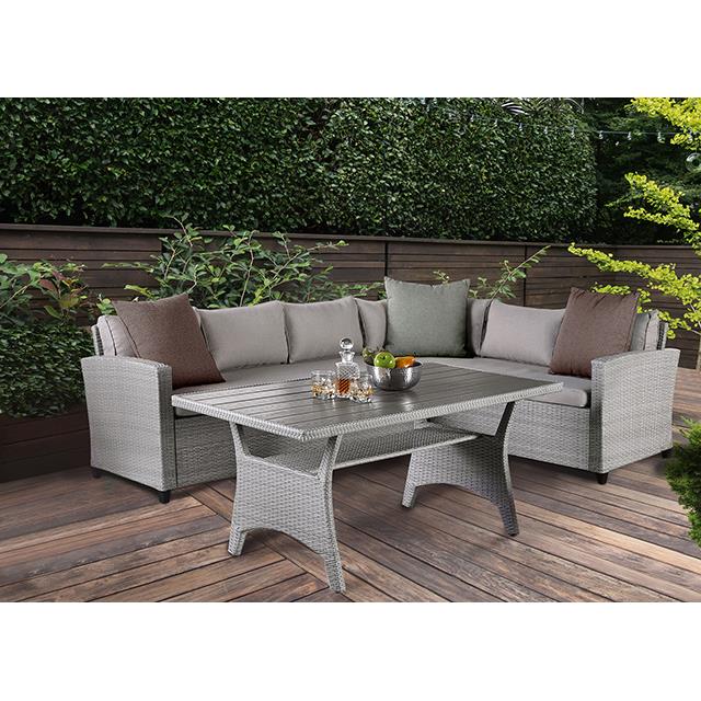 Furniture of America Outdoor Dining Sets 3-Piece FM80001GG-SET IMAGE 2