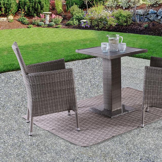 Furniture of America Outdoor Dining Sets 3-Piece FM80004GY-3PC-06GY IMAGE 1