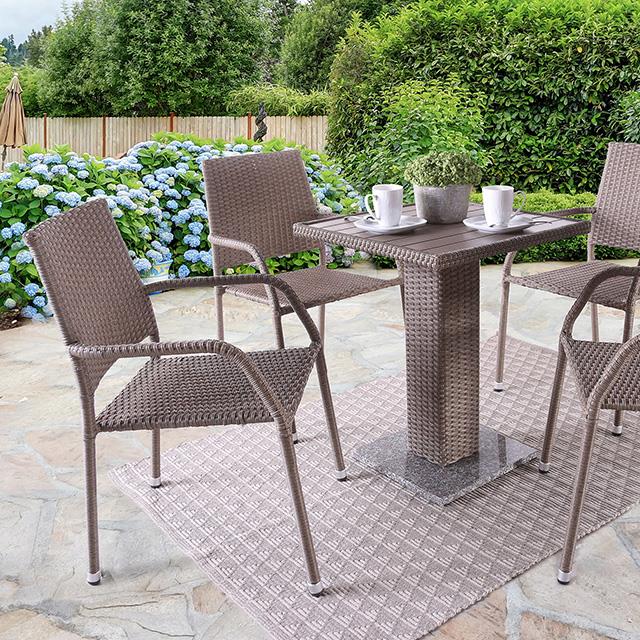 Furniture of America Outdoor Dining Sets 5-Piece FM80004NT-5PC-05NT IMAGE 1