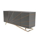 Modrest Katzu- Modern Grey and Rose Gold Buffet