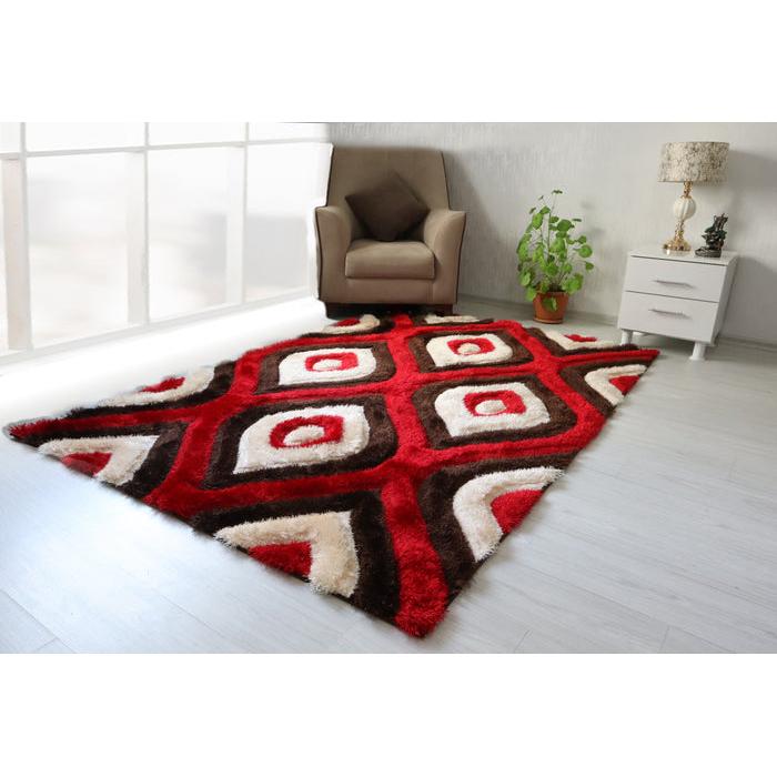 Nova Wholesale Furniture Rugs Rectangle 3D151-BRW/RED-57 IMAGE 2