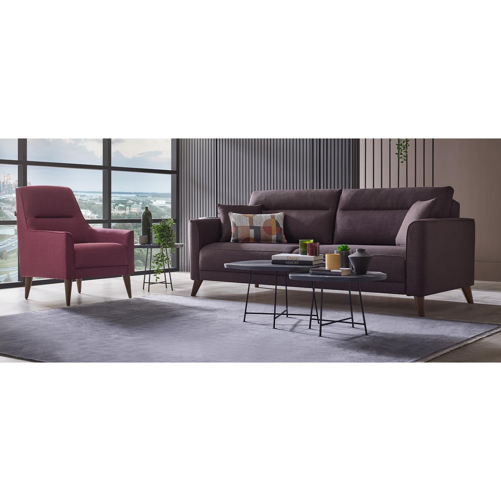 Enza Home Sleepers Sofabeds Alto 3-Seater Sofa Bed with Storage - Brown IMAGE 2