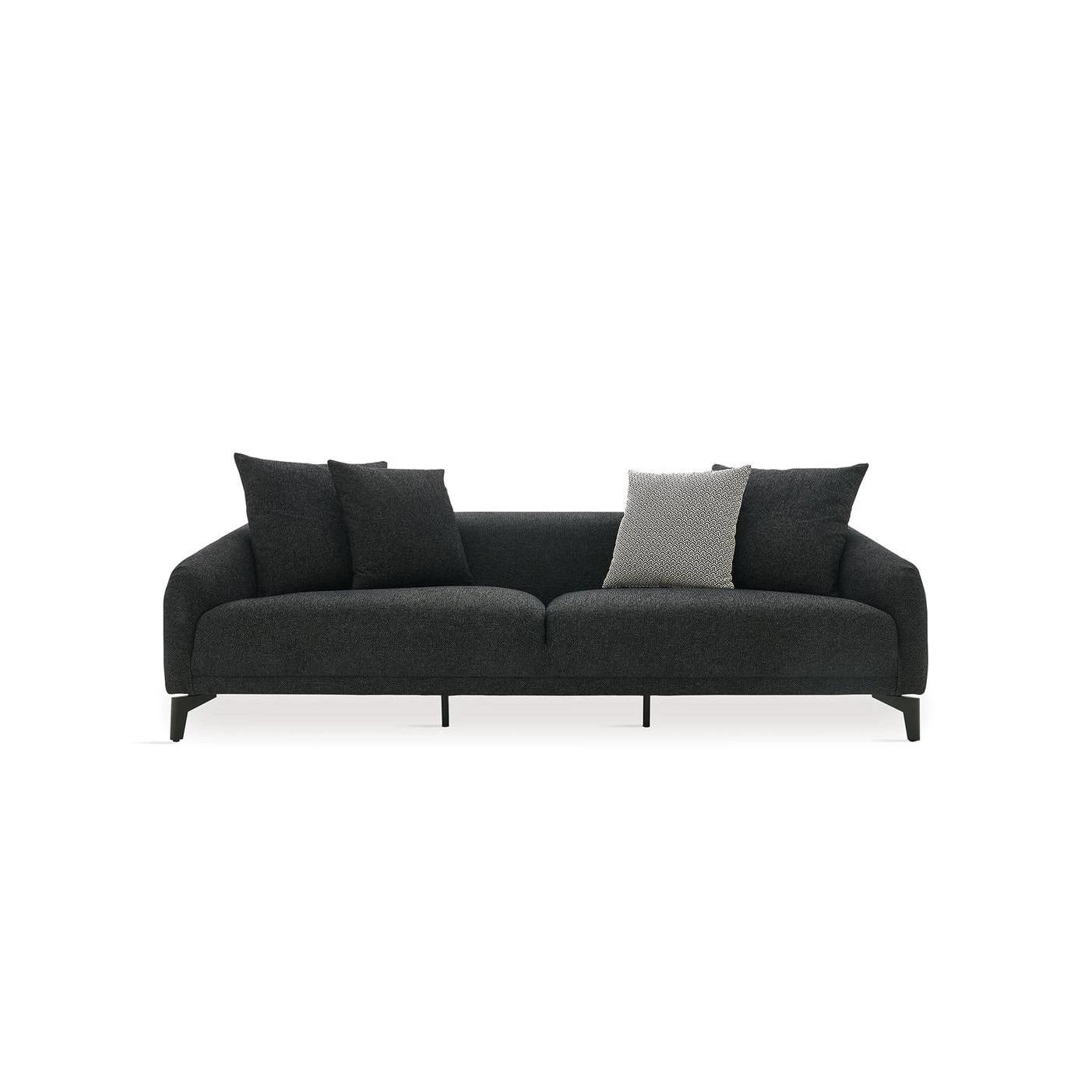 Enza Home Sofas Stationary Maison 3-Seater Sofa - Black IMAGE 1