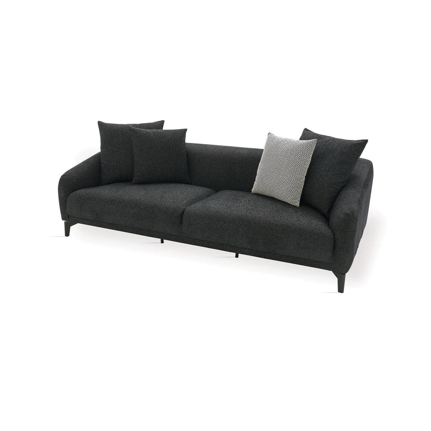 Enza Home Sofas Stationary Maison 3-Seater Sofa - Black IMAGE 3