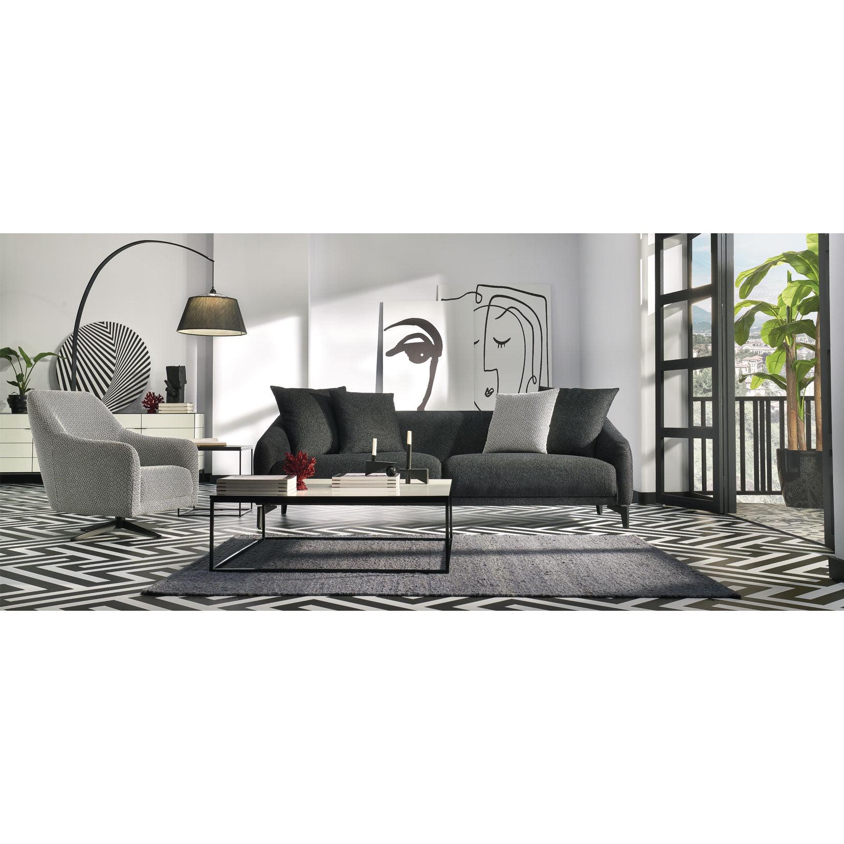 Enza Home Sofas Stationary Maison 3-Seater Sofa - Black IMAGE 6