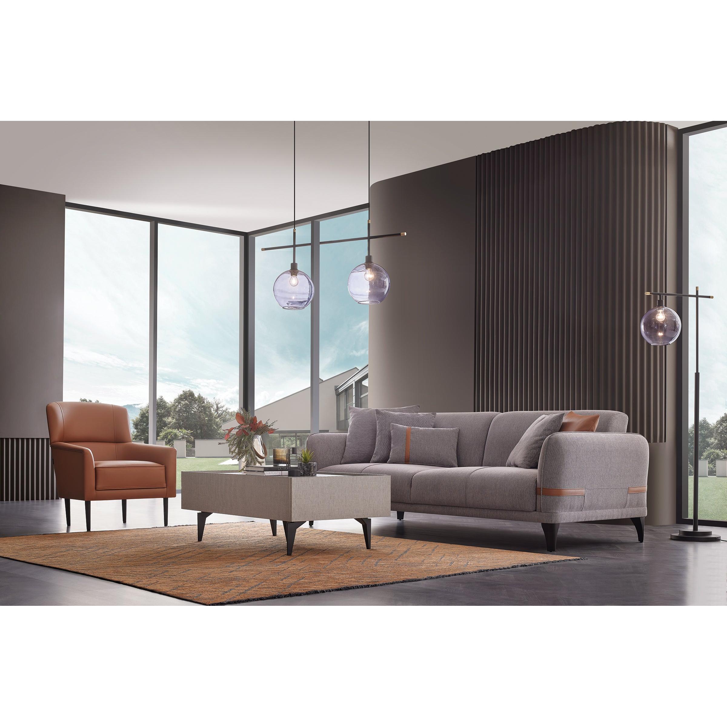 Enza Home Sleepers Sofabeds Linz 3-Seater Sofa Bed - Grey IMAGE 5