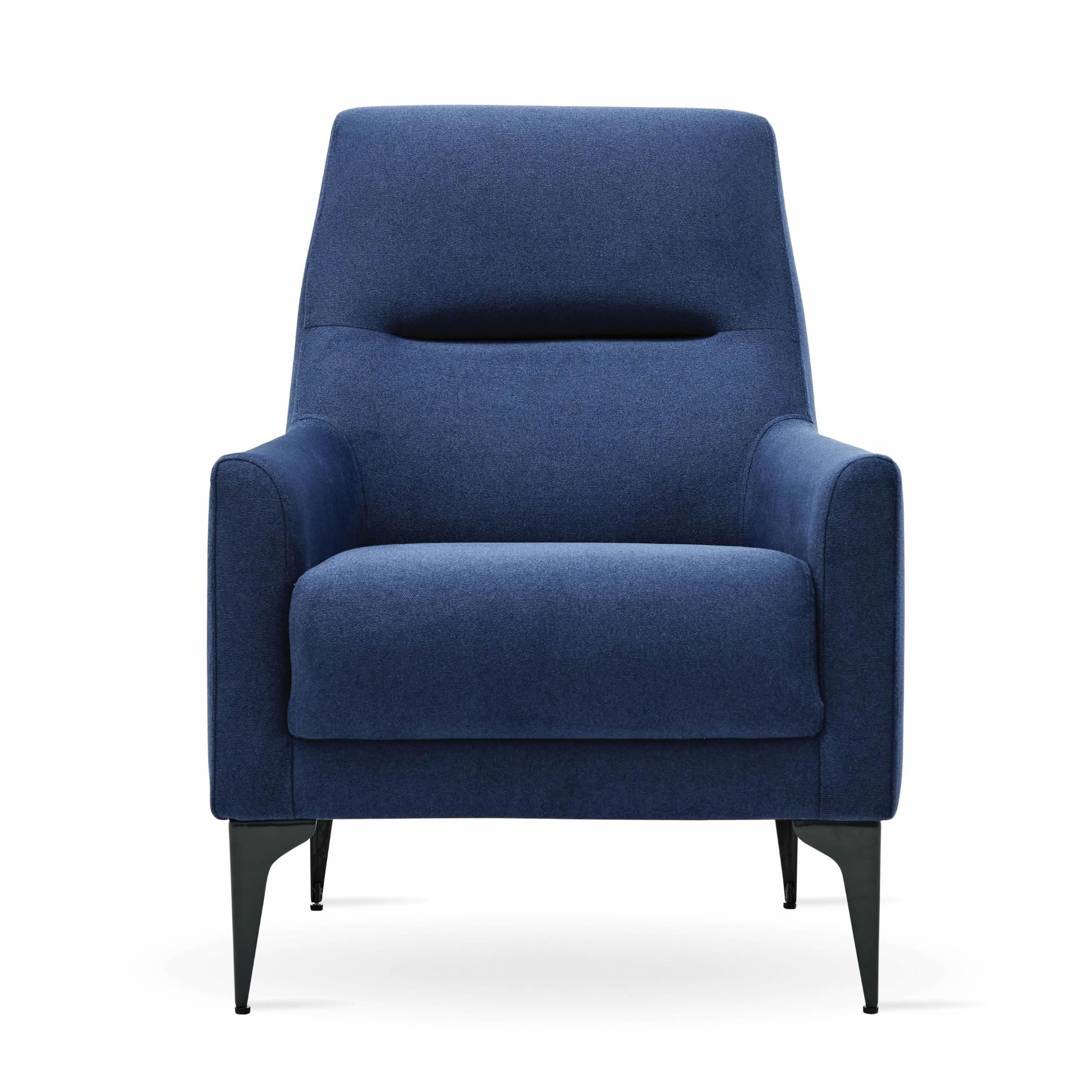 Enza Home Chairs Stationary Dorian Armchair - Blue IMAGE 2
