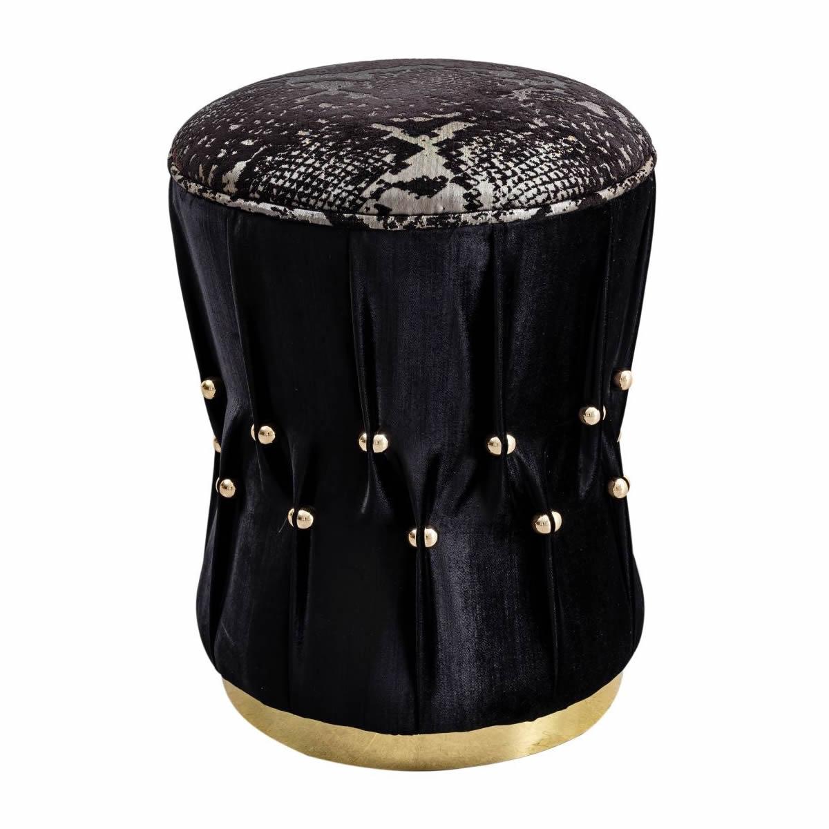 Nova Wholesale Furniture Home Decor Stools GISELLEBLACK-OTT IMAGE 1