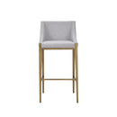 Modrest Fairview - Contemporary Grey + Brass Bar Stool
