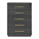 Modrest Manhattan- Contemporary Grey and Gold Chest