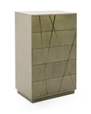 Modrest Nixa - Modern Wide Birch + Brushed Bronze Chest