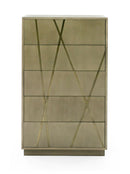 Modrest Nixa - Modern Wide Birch + Brushed Bronze Chest