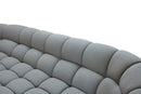 Divani Casa Yolonda - Modern Light Grey Curved Sectional Sofa