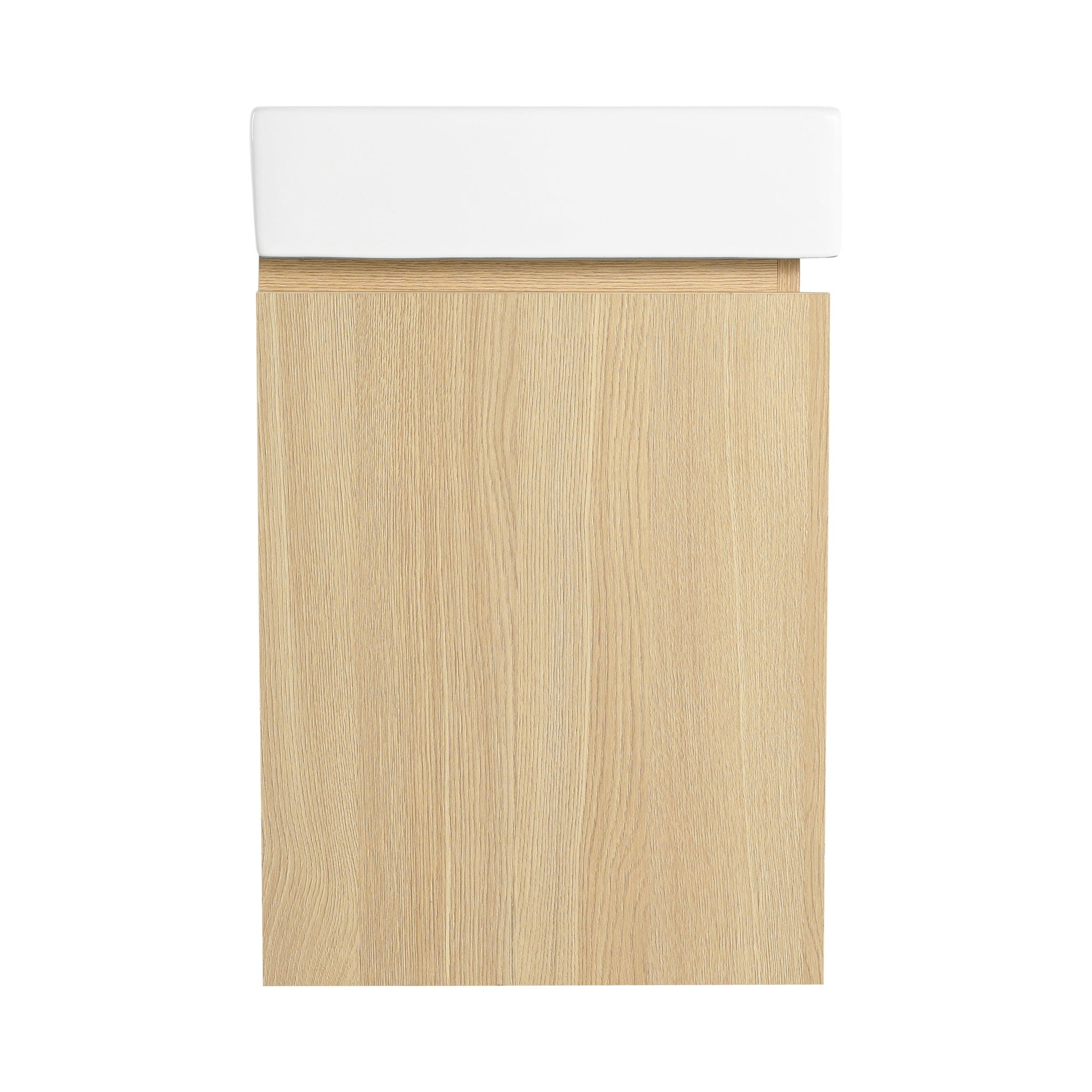 Modern Bathroom Vanity With Ceramic Basin, Wall Mounted Floating Sink Combo, Storage Cabinet