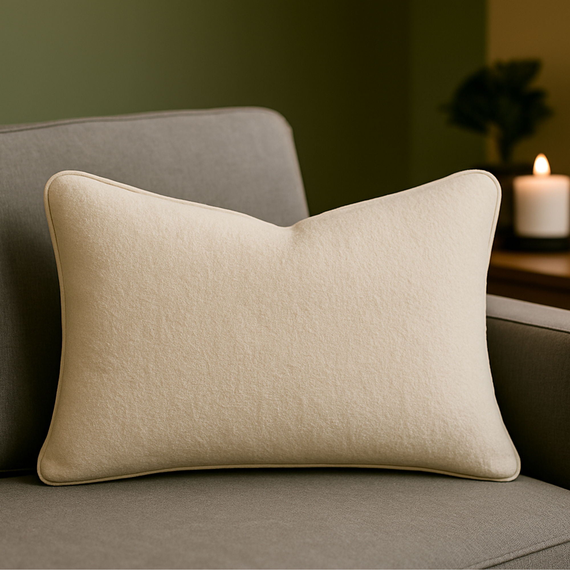 Homey Cozy - Textured Throw Pillow - Ivory