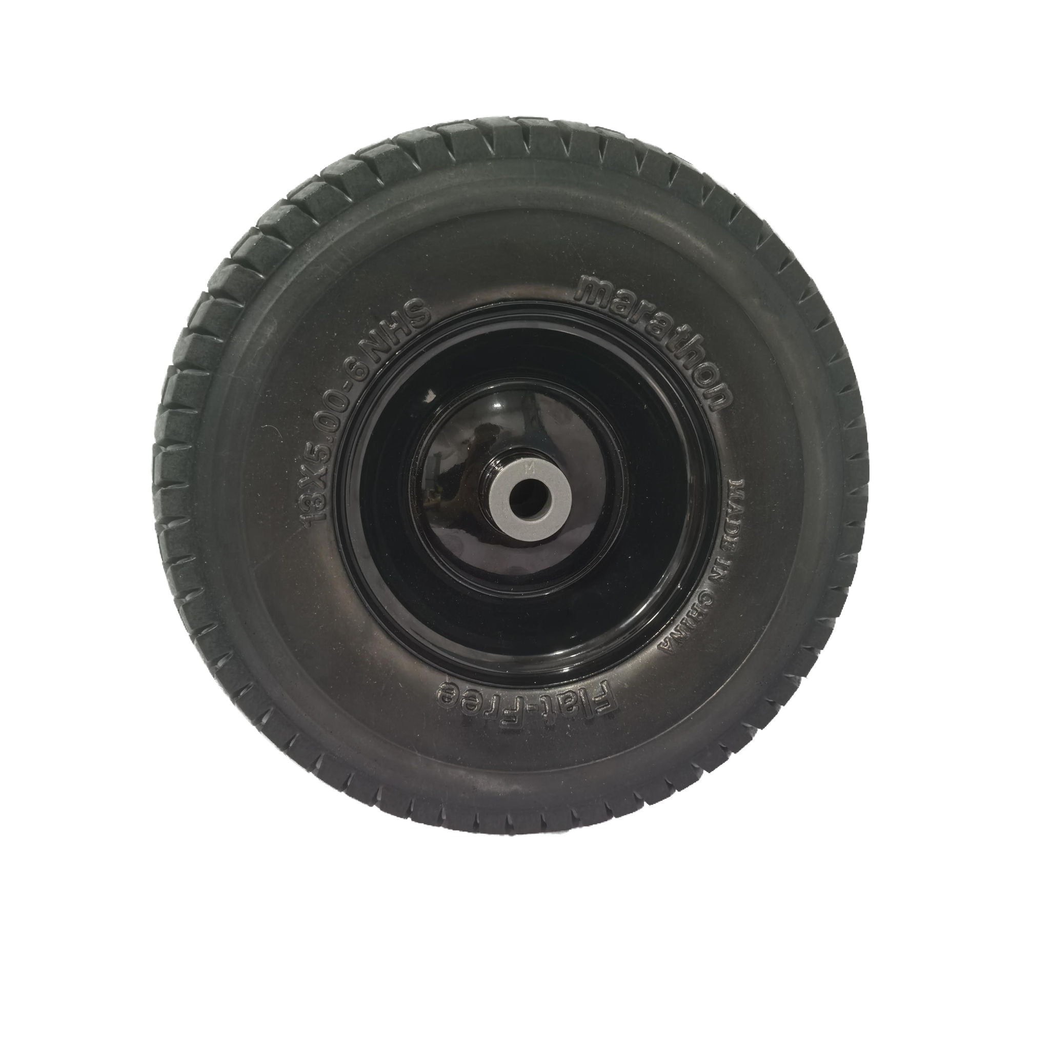 Flat Free Tire And Wheel Assemblies For Riding Lawn Mowers With 3" Hub - Black