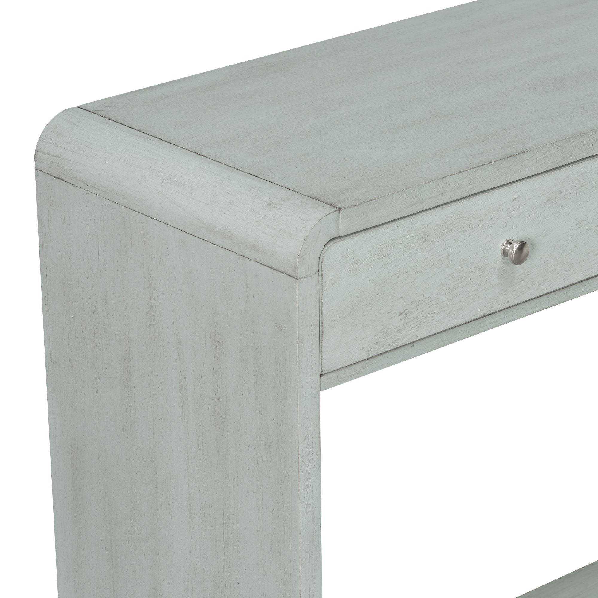 onsole Table With 3 Drawers And Display Shelf