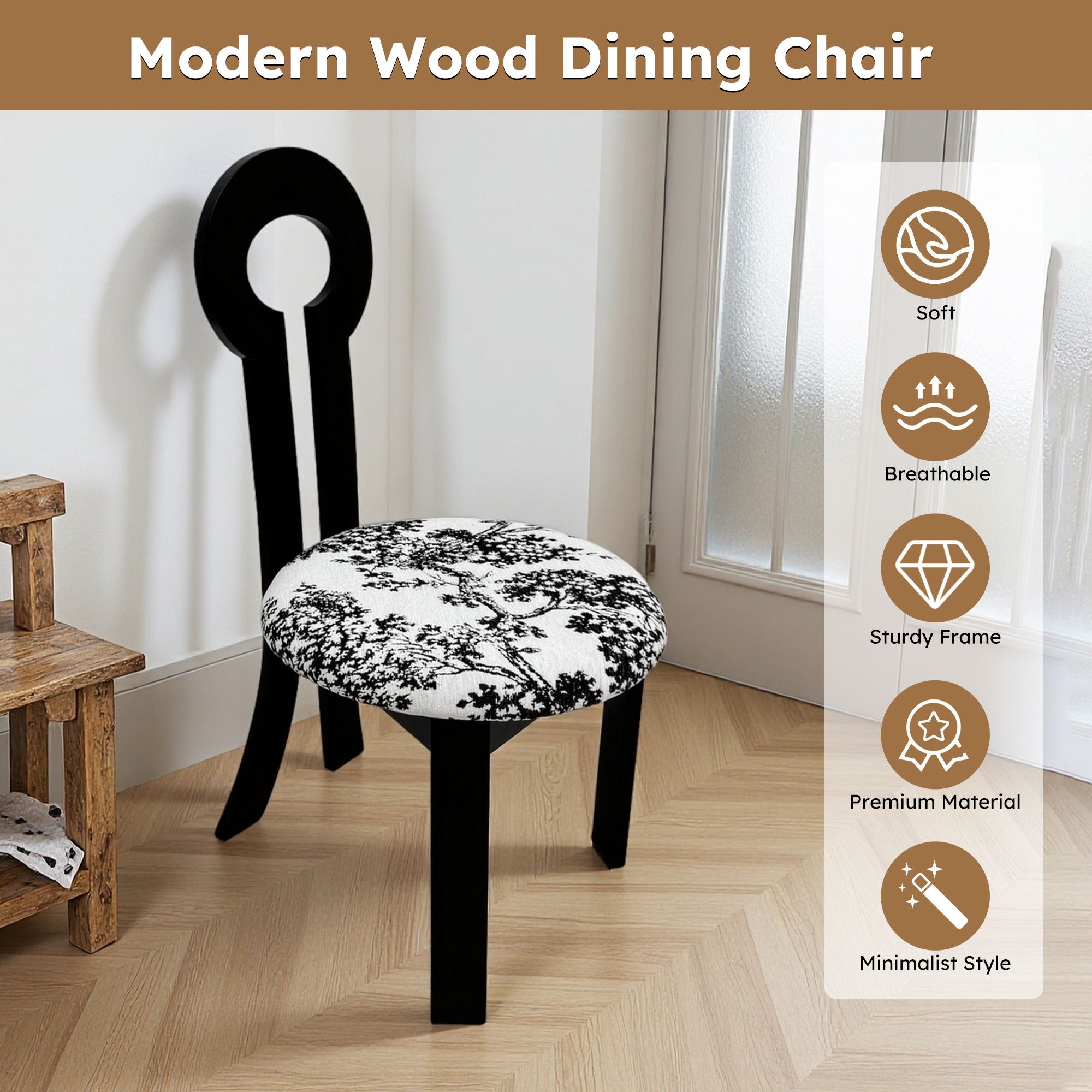 Key Design, Dining Chairs (Set of 2) - White / Black