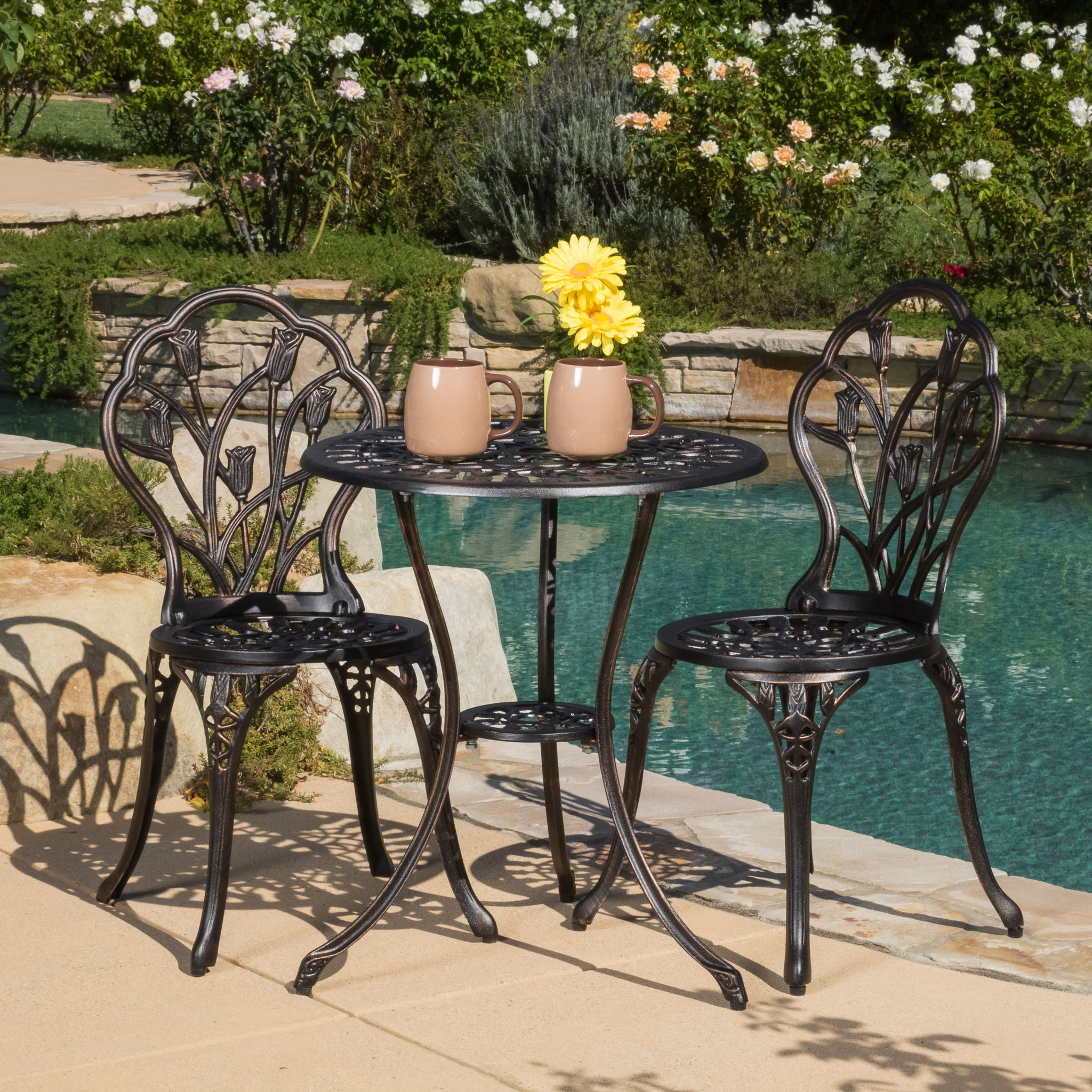 Nassau - Cast 3 Piece Bistro Set