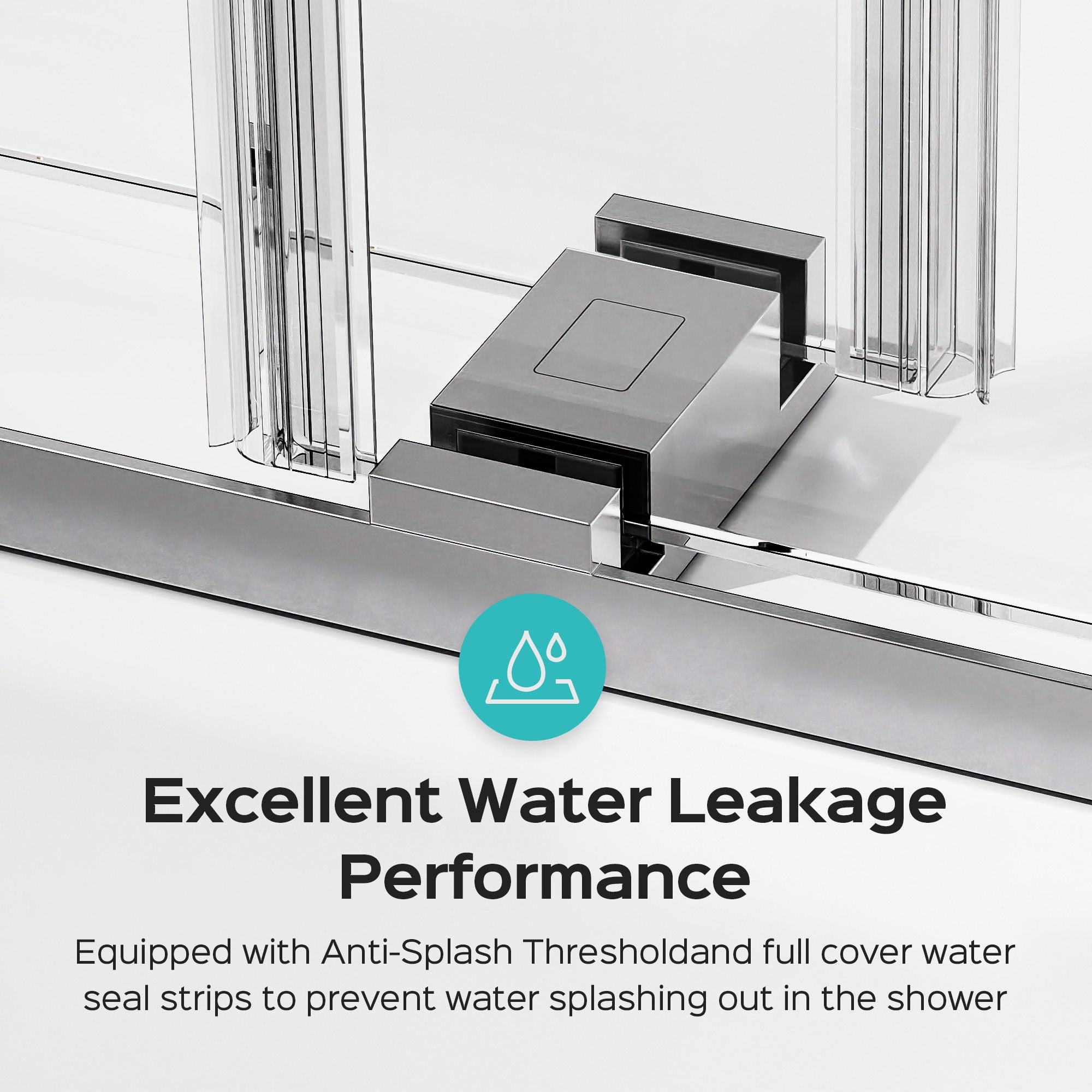 Frameless Double Sliding Soft-Close Shower Door, 3 / 8" (10Mm) Thick SGCC Tempered Glass Door, Matte