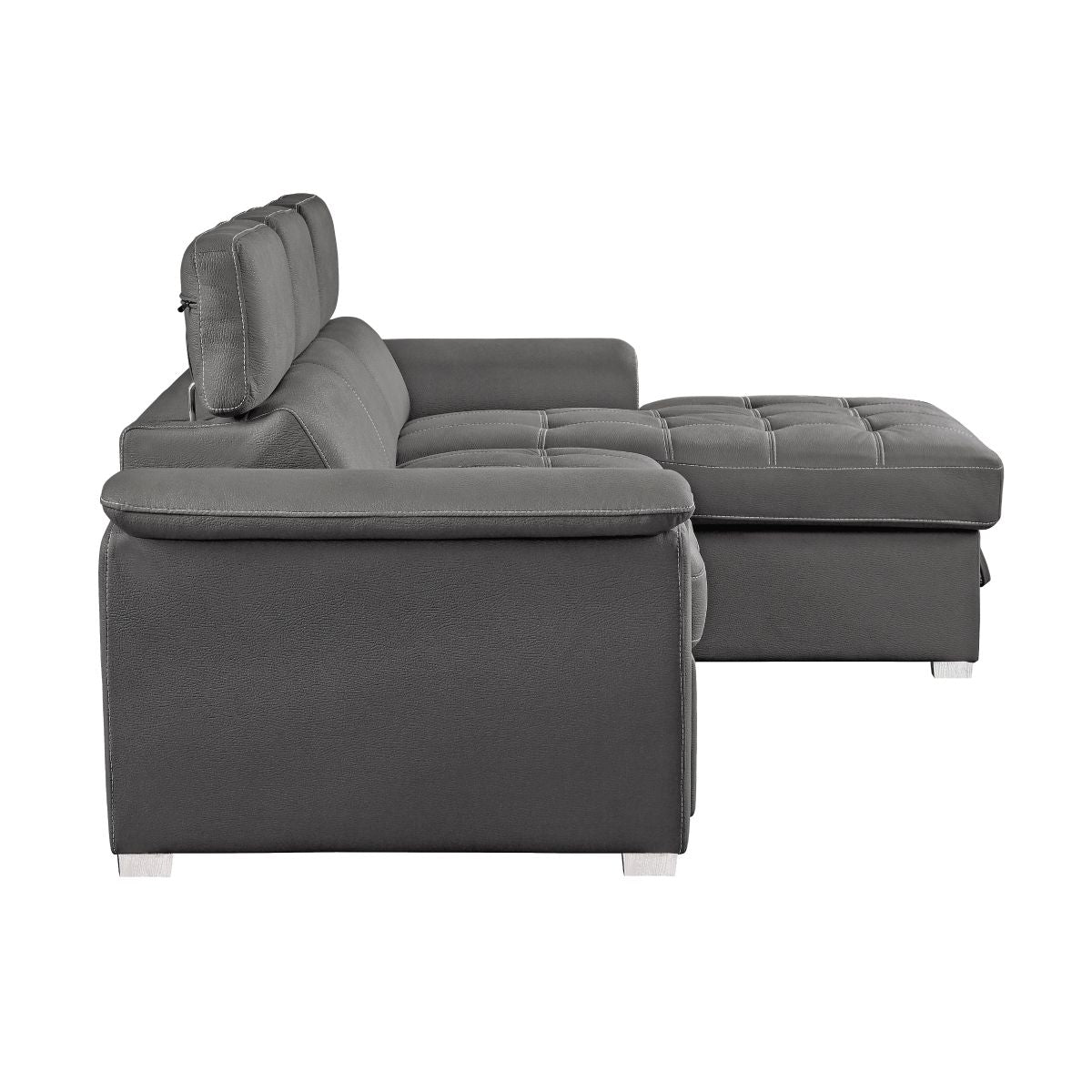 Ferriday - 2 Piece Sectional With Adjustable Headrests, Pull-Out Bed And Right Chaise With Hidden Storage