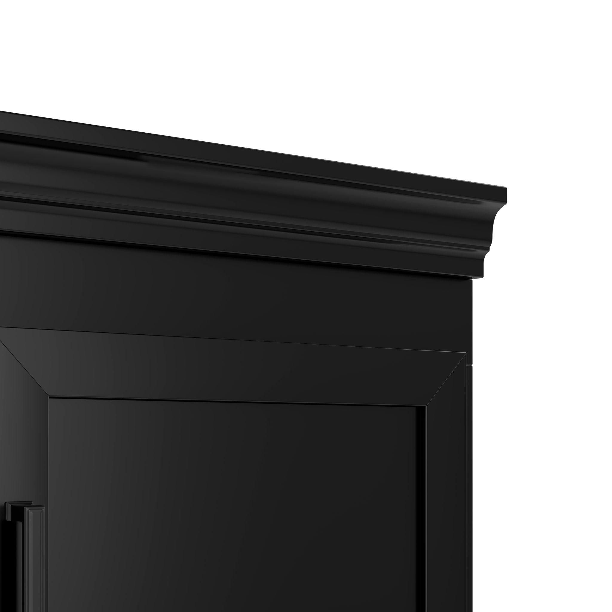 Hall Tree With Bench And 3 Hooks, Modern Entryway Storage Organizer Cabinet With 4 Doors, 1 Drawer And Adjustable Shelves