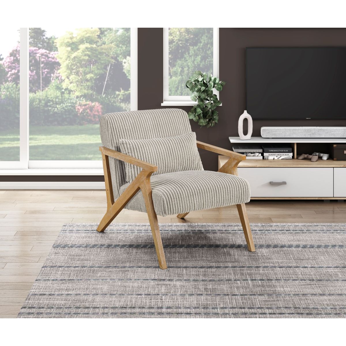 Chevron - Accent Chair - Taupe