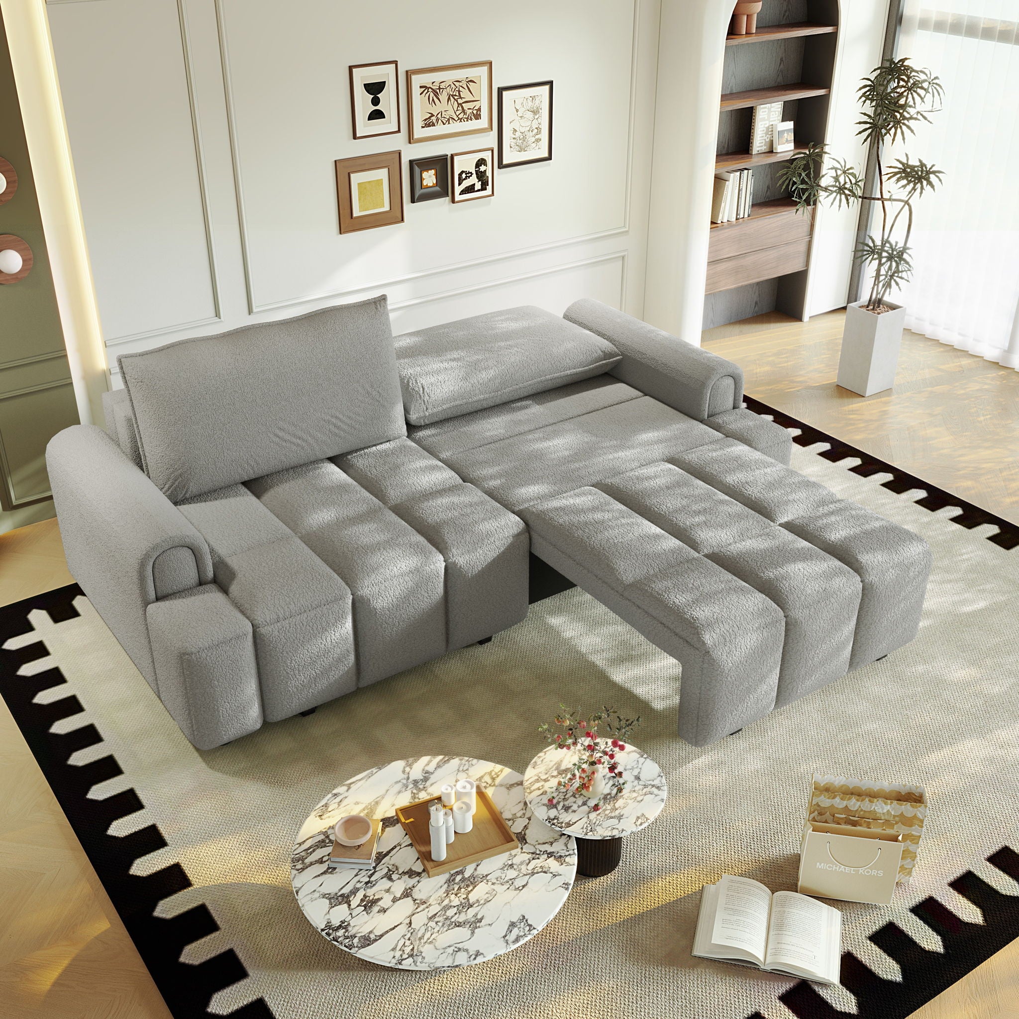 4 Seater Modern Couch With Seats Storage