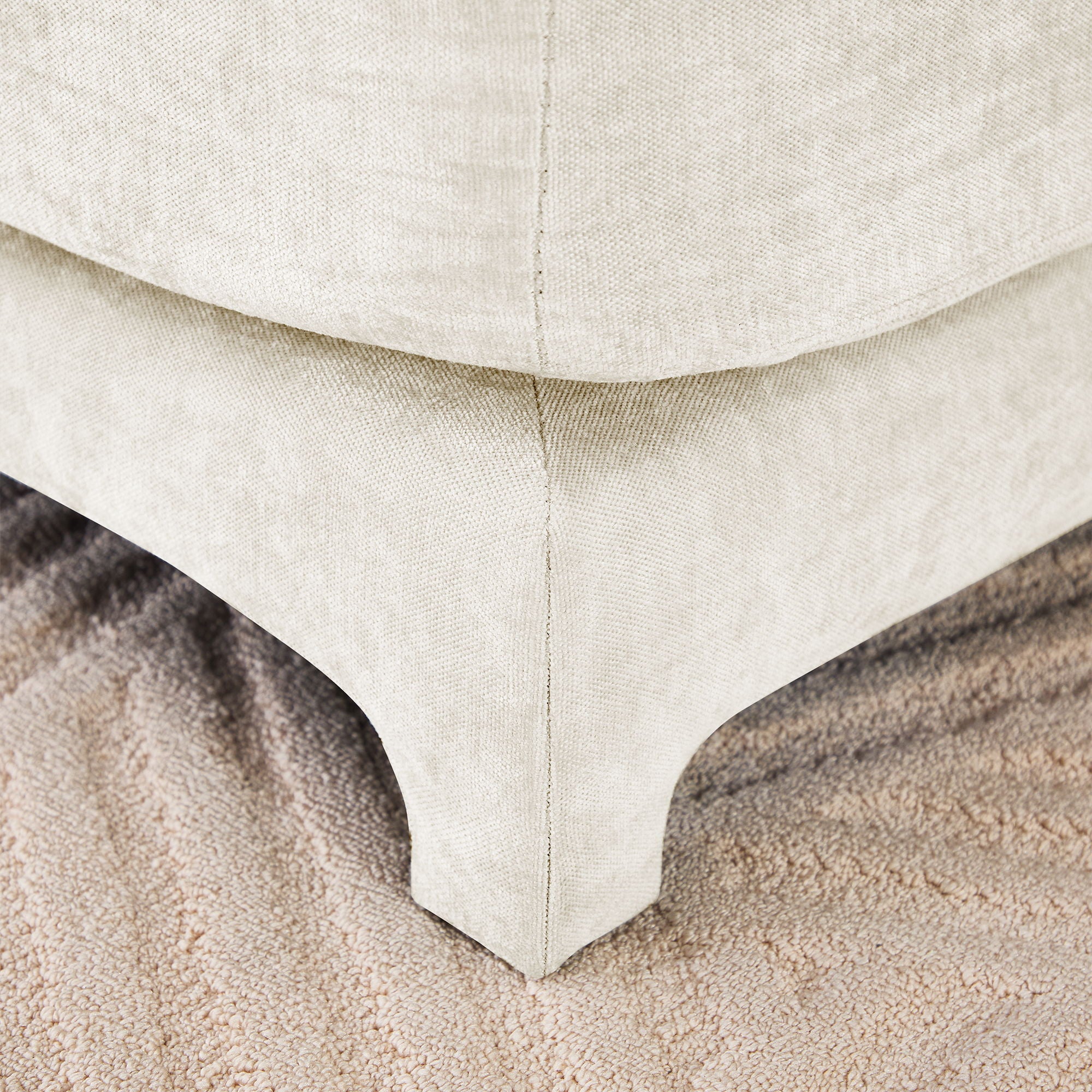 Stylish Sofa With Ottoman And Lumbar Pillows, Ergonomic Design