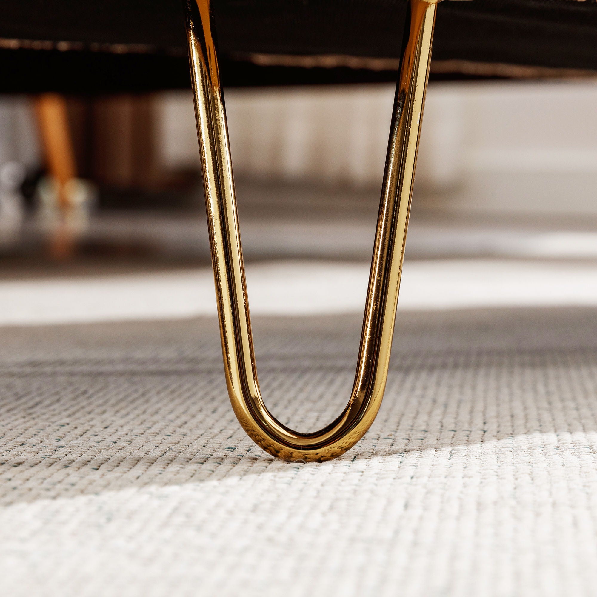 Storage Ottoman Bench For End Of Bed Legs, Modern Camel Faux Fur Entryway Bench Upholstered Padded With Storage For Living Room Bedroom