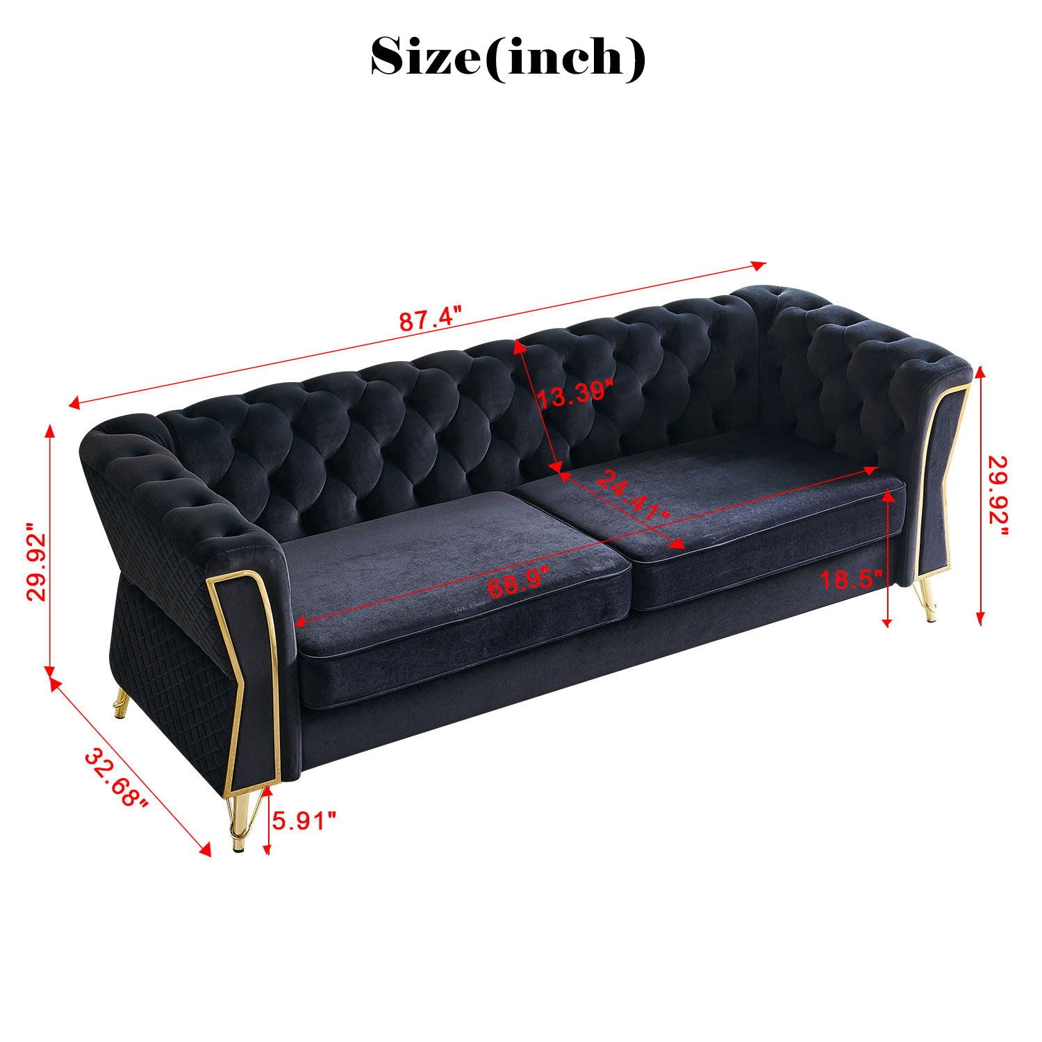 Modern Tufted Sofa For Living Room